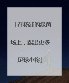 在杨浦的绿茵场上，踢出更多足球小将