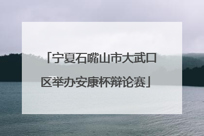 宁夏石嘴山市大武口区举办安康杯辩论赛