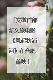 安徽首部新文旅电影《风起秋浦河》在合肥首映