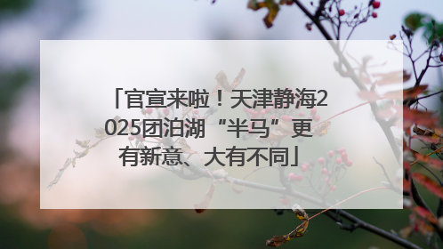 官宣来啦！天津静海2025团泊湖“半马”更有新意、大有不同