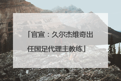 官宣：久尔杰维奇出任国足代理主教练