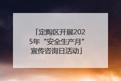 定陶区开展2025年“安全生产月”宣传咨询日活动