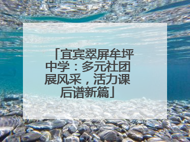 宜宾翠屏牟坪中学：多元社团展风采，活力课后谱新篇