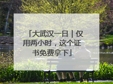 大武汉一日｜仅用两小时，这个证书免费拿下