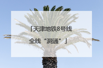 天津地铁8号线全线“洞通”