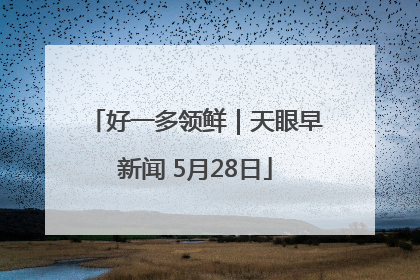 好一多领鲜｜天眼早新闻 5月28日