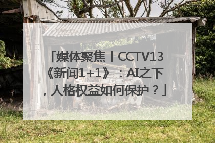 媒体聚焦丨CCTV13《新闻1+1》：AI之下，人格权益如何保护？