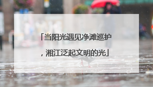 当阳光遇见净滩巡护，湘江泛起文明的光