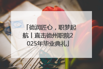 德润匠心，职梦起航丨直击德州职院2025年毕业典礼