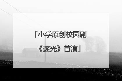 小学原创校园剧《逐光》首演