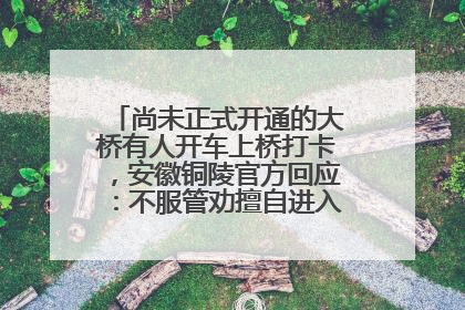尚未正式开通的大桥有人开车上桥打卡，安徽铜陵官方回应：不服管劝擅自进入，已采取措施