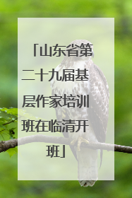 山东省第二十九届基层作家培训班在临清开班