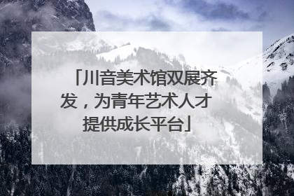 川音美术馆双展齐发，为青年艺术人才提供成长平台