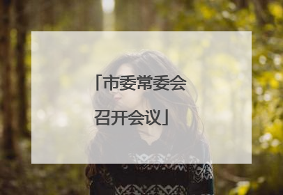 市委常委会召开会议