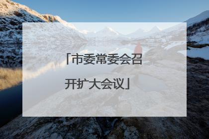 市委常委会召开扩大会议