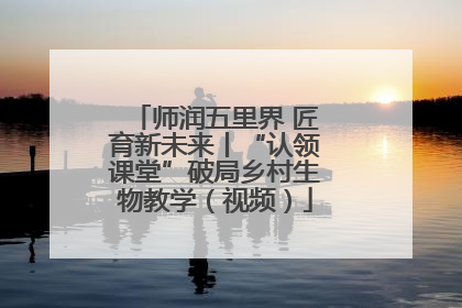 师润五里界 匠育新未来丨“认领课堂”破局乡村生物教学（视频）