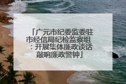 广元市纪委监委驻市经信局纪检监察组：开展集体廉政谈话 敲响廉政警钟