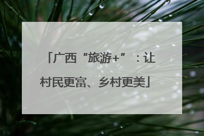 广西“旅游+”：让村民更富、乡村更美