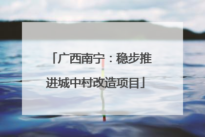 广西南宁：稳步推进城中村改造项目