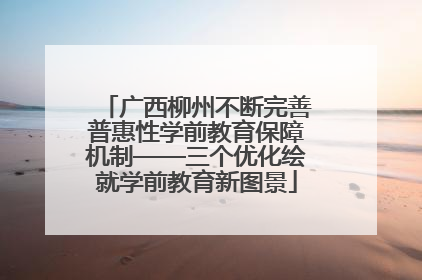 广西柳州不断完善普惠性学前教育保障机制——三个优化绘就学前教育新图景