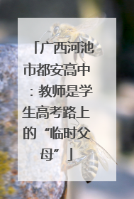 广西河池市都安高中：教师是学生高考路上的“临时父母”