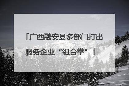 广西融安县多部门打出服务企业“组合拳”