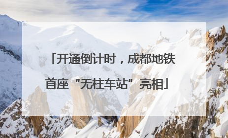 开通倒计时，成都地铁首座“无柱车站”亮相