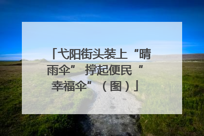 弋阳街头装上“晴雨伞” 撑起便民“幸福伞”（图）