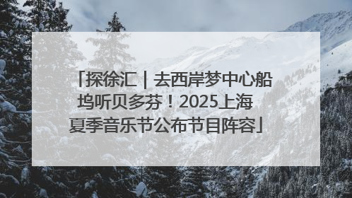 探徐汇｜去西岸梦中心船坞听贝多芬！2025上海夏季音乐节公布节目阵容