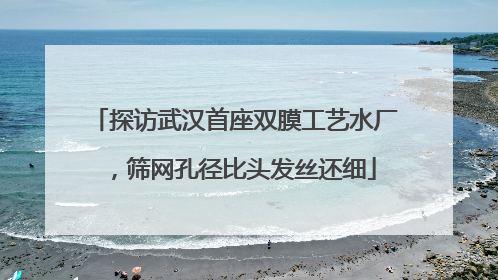 探访武汉首座双膜工艺水厂，筛网孔径比头发丝还细