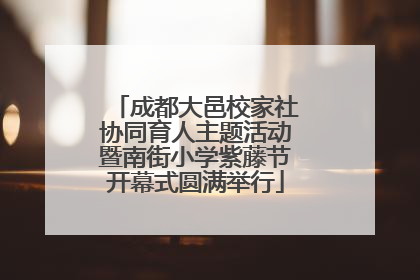 成都大邑校家社协同育人主题活动暨南街小学紫藤节开幕式圆满举行