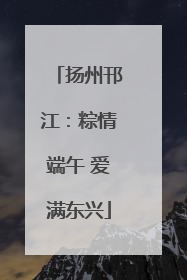 扬州邗江：粽情端午 爱满东兴