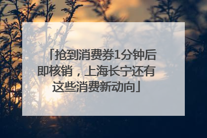 抢到消费券1分钟后即核销，上海长宁还有这些消费新动向