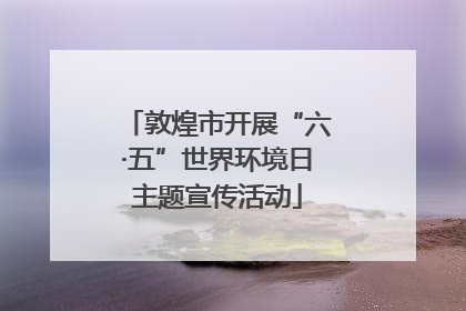 敦煌市开展“六·五”世界环境日主题宣传活动
