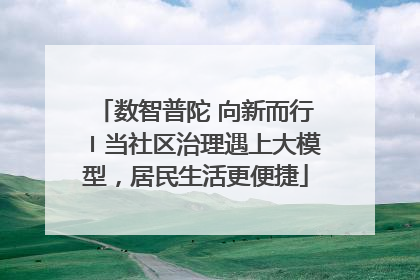 数智普陀 向新而行〡当社区治理遇上大模型，居民生活更便捷