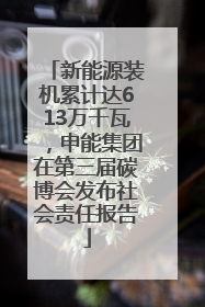新能源装机累计达613万千瓦，申能集团在第三届碳博会发布社会责任报告