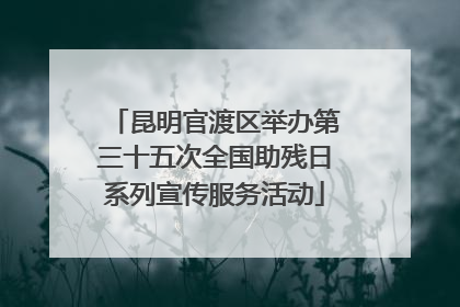昆明官渡区举办第三十五次全国助残日系列宣传服务活动