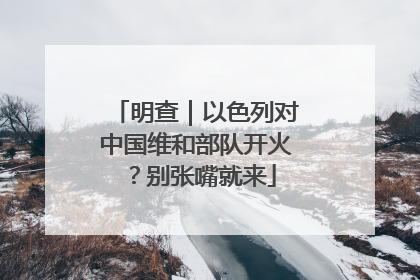 明查｜以色列对中国维和部队开火？别张嘴就来