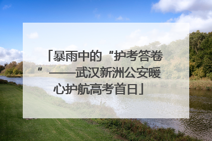 暴雨中的“护考答卷”——武汉新洲公安暖心护航高考首日