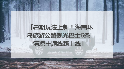 暑期玩法上新！海南环岛旅游公路观光巴士6条清凉主题线路上线