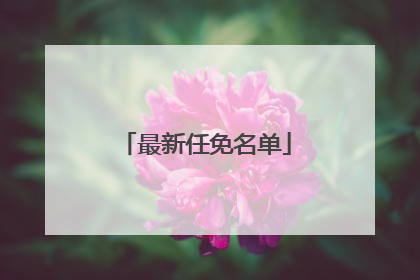 最新任免名单