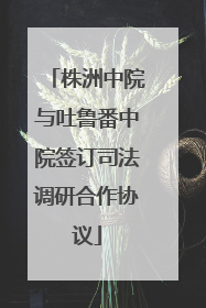 株洲中院与吐鲁番中院签订司法调研合作协议