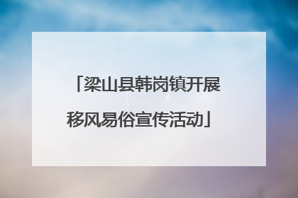 梁山县韩岗镇开展移风易俗宣传活动