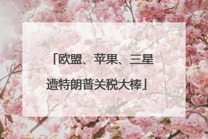 欧盟、苹果、三星遭特朗普关税大棒