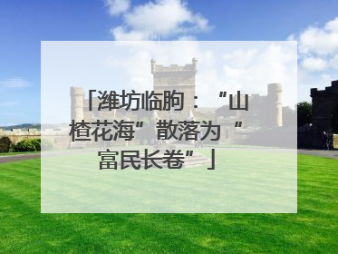 潍坊临朐：“山楂花海”散落为“富民长卷”