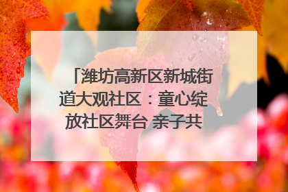 潍坊高新区新城街道大观社区：童心绽放社区舞台 亲子共谱六一欢歌