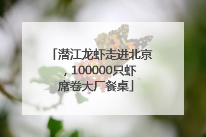 潜江龙虾走进北京，100000只虾席卷大厂餐桌