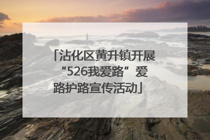 沾化区黄升镇开展“526我爱路”爱路护路宣传活动
