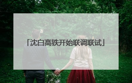 沈白高铁开始联调联试
