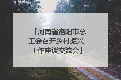 河南省洛阳市总工会召开乡村振兴工作座谈交流会